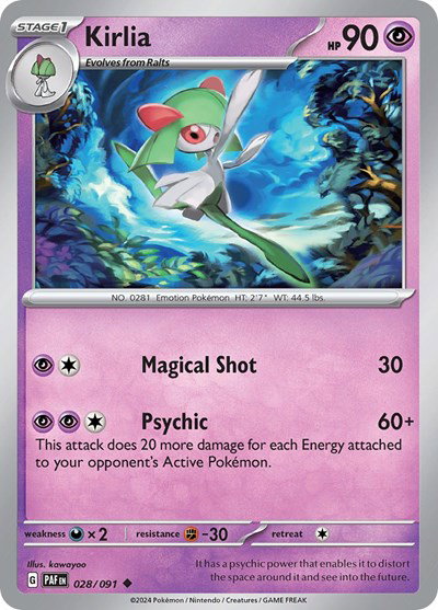 Kirlia 028/091 — Paldean Fates