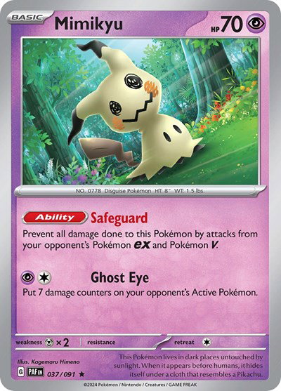 Mimikyu 037/091 — Paldean Fates