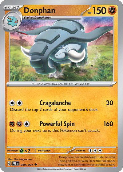Donphan 049/091 — Paldean Fates