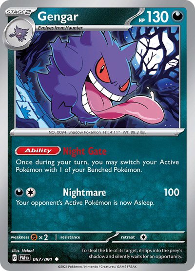 Gengar 057/091 — Paldean Fates