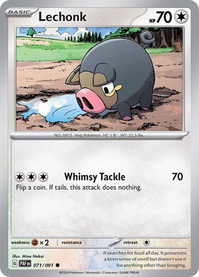 Lechonk 071/091 — Paldean Fates
