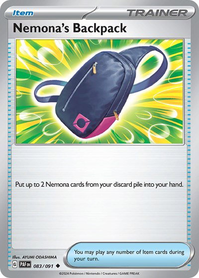 Nemona's Backpack 083/091 — Paldean Fates