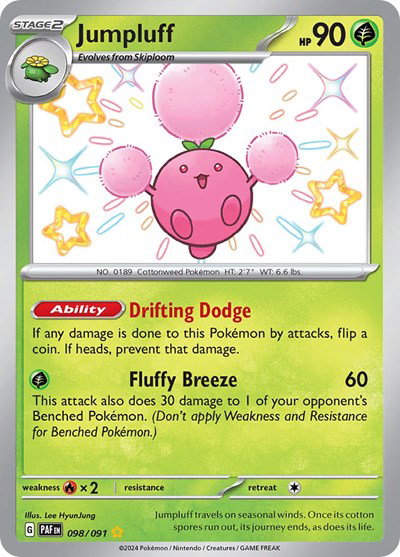Jumpluff 098/091 — Paldean Fates