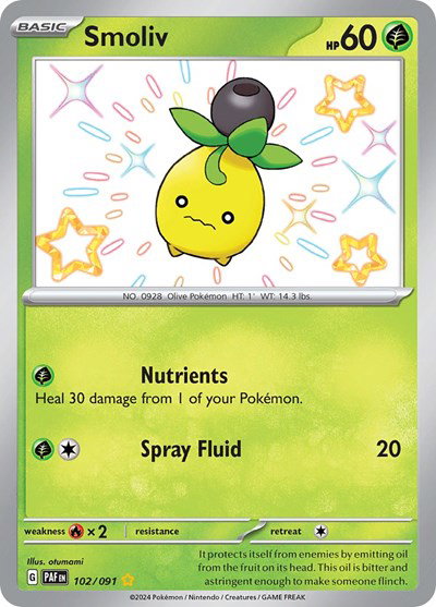 Smoliv 102/091 — Paldean Fates