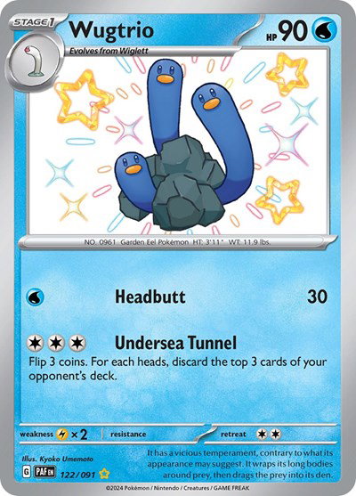 Wugtrio 122/091 — Paldean Fates