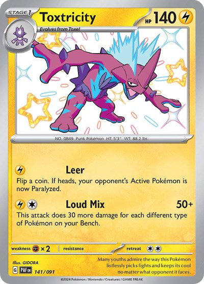 Toxtricity 141/091 — Paldean Fates