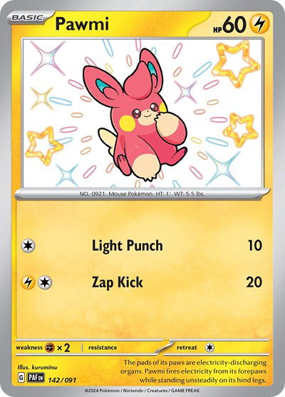 Pawmi 142/091 — Paldean Fates