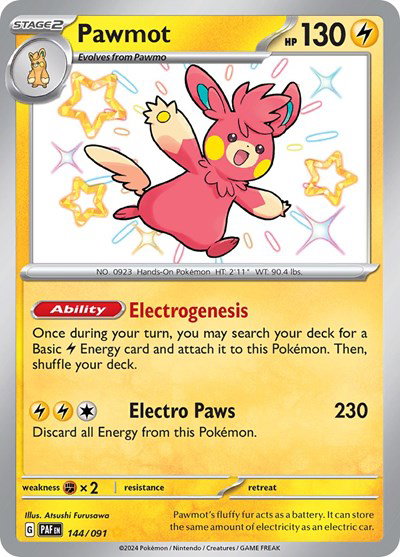 Pawmot 144/091 — Paldean Fates