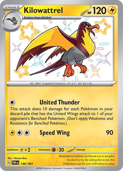 Kilowattrel 146/091 — Paldean Fates