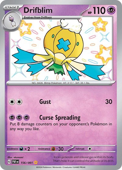 Drifblim 156/091 — Paldean Fates