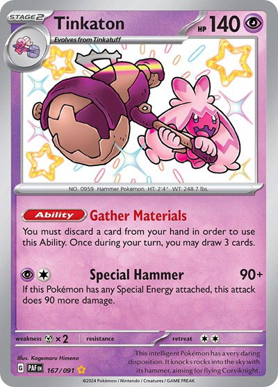 Tinkaton 167/091 — Paldean Fates