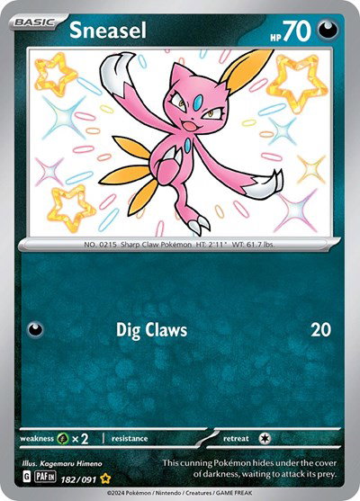 Sneasel 182/091 — Paldean Fates