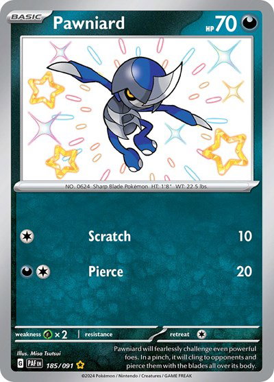 Pawniard 185/091 — Paldean Fates