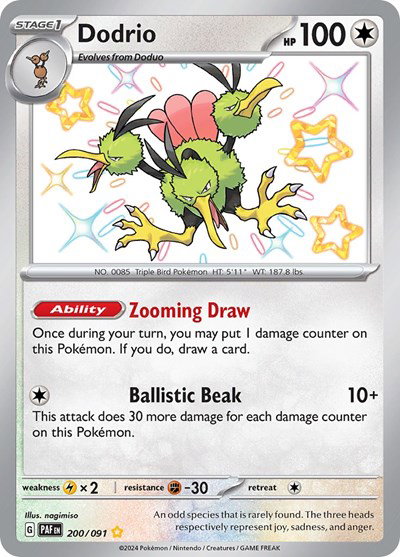 Dodrio 200/091 — Paldean Fates