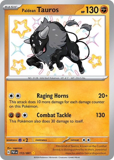 Paldean Tauros 172/091 — Paldean Fates