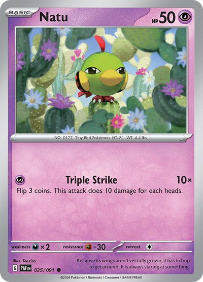 Natu 025/091 — Paldean Fates
