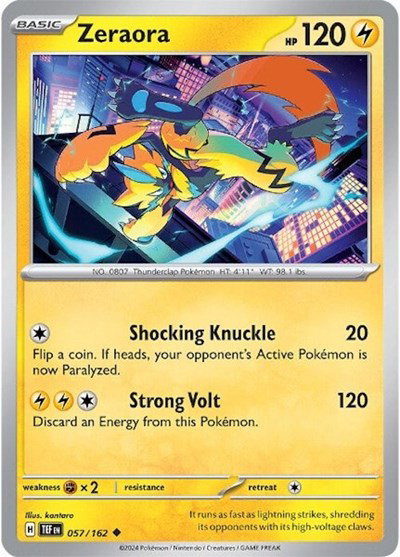 Zeraora 057/162 — Temporal Forces
