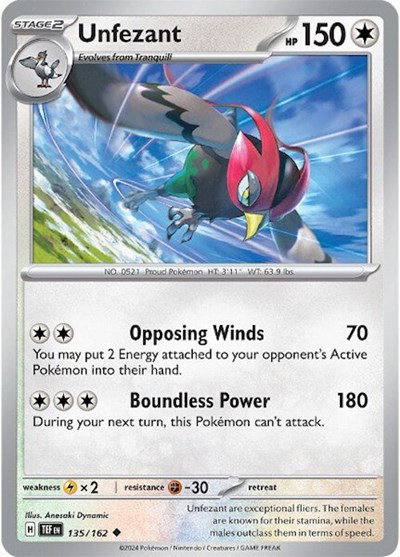 Unfezant 135/162 — Temporal Forces