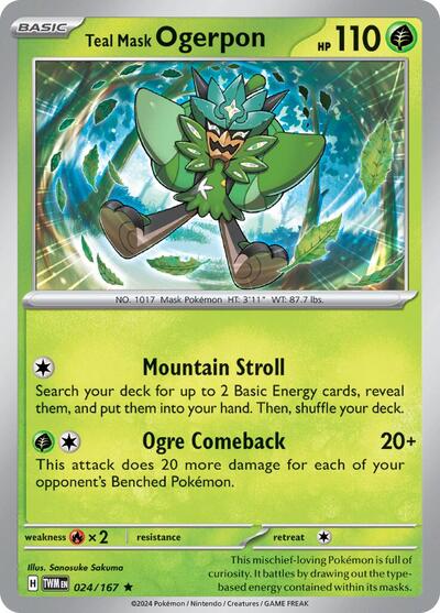Teal Mask Ogerpon 024/167 — Twilight Masquerade