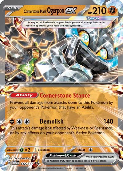Cornerstone Mask Ogerpon ex 112/167 — Twilight Masquerade