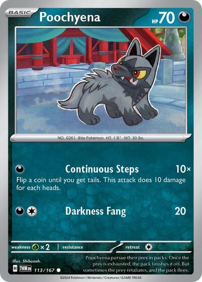 Poochyena 113/167 — Twilight Masquerade