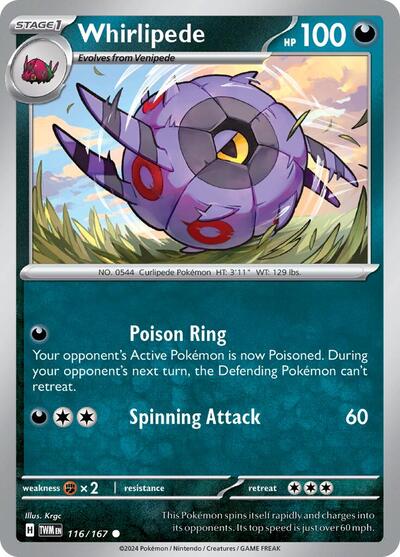 Whirlipede - 116/167 - Twilight Masquerade Pokemon - Collectr