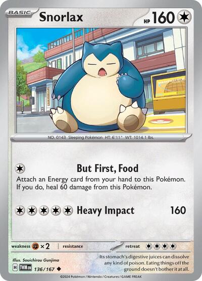 Snorlax 136/167 — Twilight Masquerade