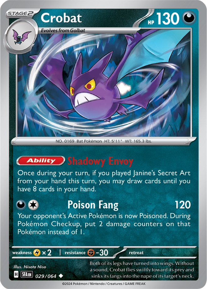 Crobat 029/064 — Shrouded Fable