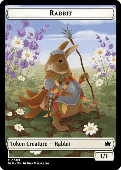 Rabbit // Rabbit Double-Sided Token - 3 // 3 - Bloomburrow Magic: The ...