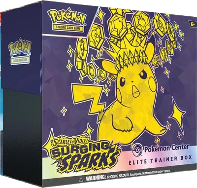 Surging Sparks Pokemon Center Elite Trainer Box (Exclusive) 