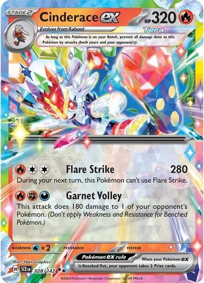 Cinderace ex 028/142 — Stellar Crown