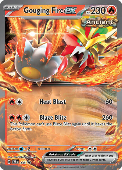 Gouging Fire ex 144 — Scarlet & Violet Promo
