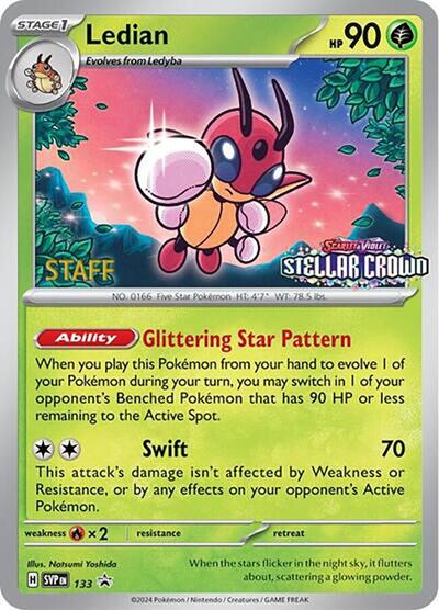 Ledian (Prerelease) [Staff] 133 — Scarlet & Violet Promo