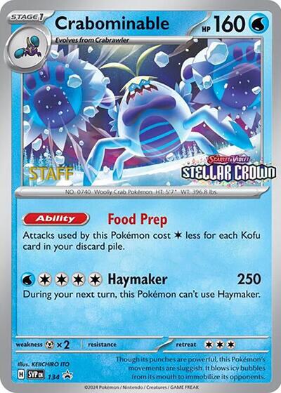 Crabominable (Prerelease) [Staff] 134/142 — Scarlet & Violet Promo