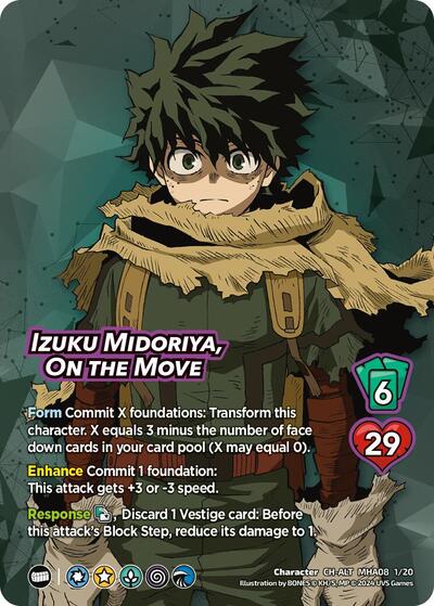 Izuku Midoriya, On the Move (Alternate Art) - MHA08 1/20a - Challenger ...