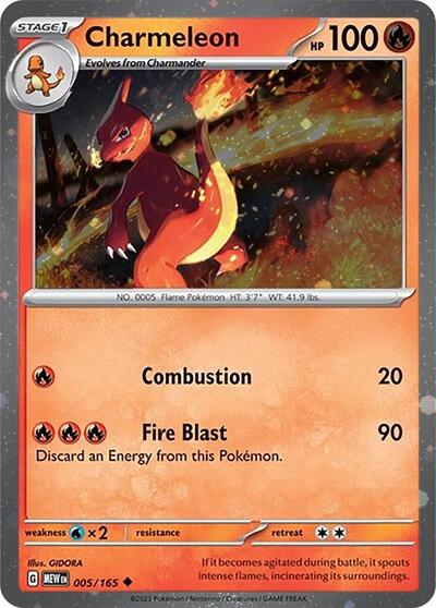 Charmeleon (Cosmos Holo) 005/165 — Scarlet & Violet Promo