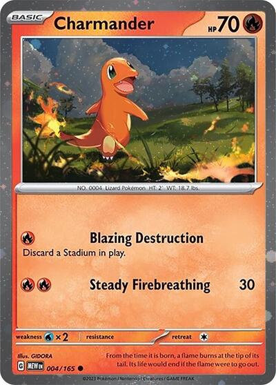 Charmander (Cosmos Holo) 004/165 — Scarlet & Violet Promo