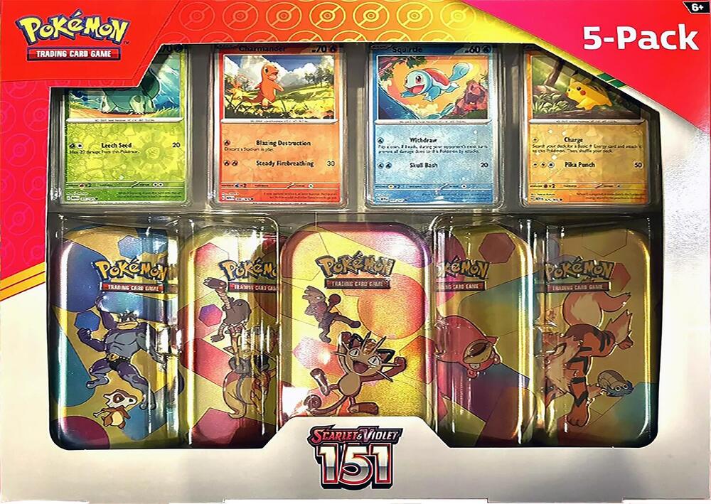 Costco Pokemon Scarlet & Violet 151 Mini Tin 5-pack (Meowth) 