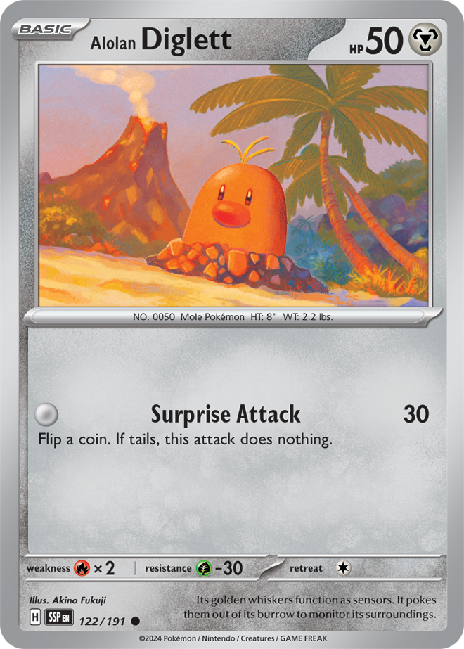 Alolan Diglett 122/191 — Surging Sparks