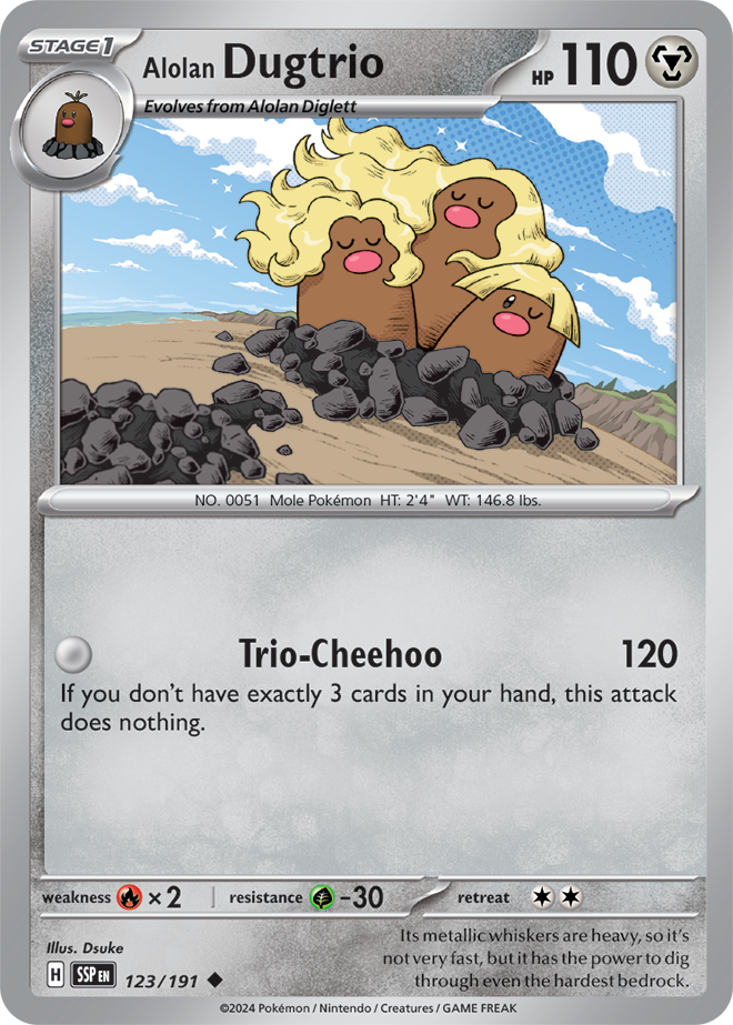 Alolan Dugtrio 123/191 — Surging Sparks
