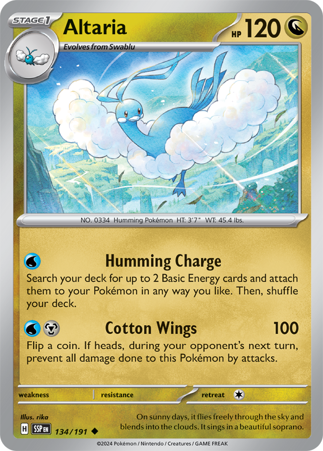 Altaria 134/191 — Surging Sparks