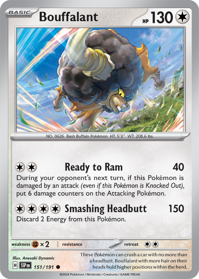 Bouffalant 151/191 — Surging Sparks