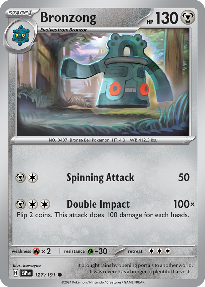 Bronzong 127/191 — Surging Sparks