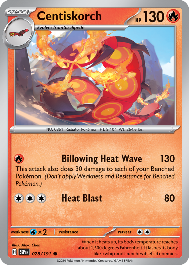 Centiskorch 028/191 — Surging Sparks