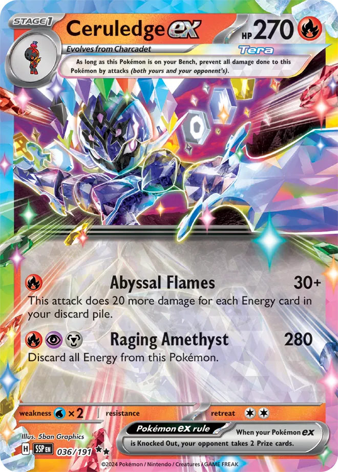 Ceruledge ex - 036/191 - Surging Sparks Pokemon - Collectr Ceruledge ex - 036/191 - Surging Sparks Pokemon - Collectr