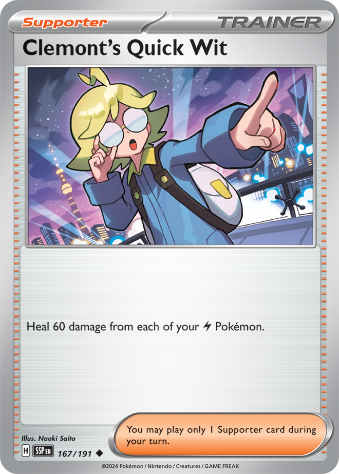 Clemont's Quick Wit 167/191 — Surging Sparks