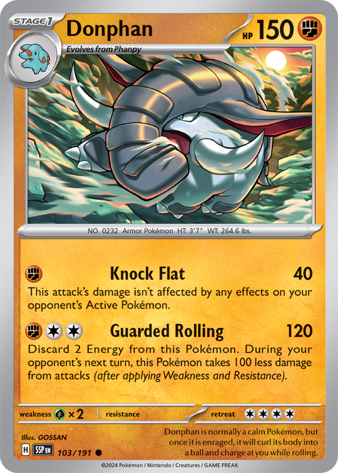 Donphan 103/191 — Surging Sparks