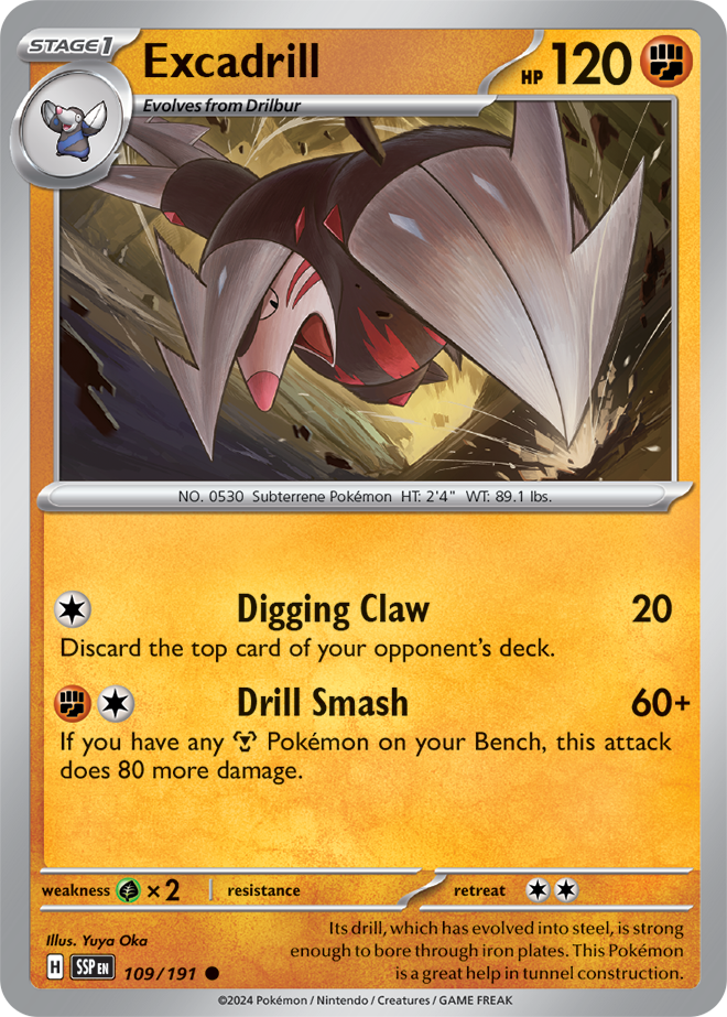 Excadrill 109/191 — Surging Sparks