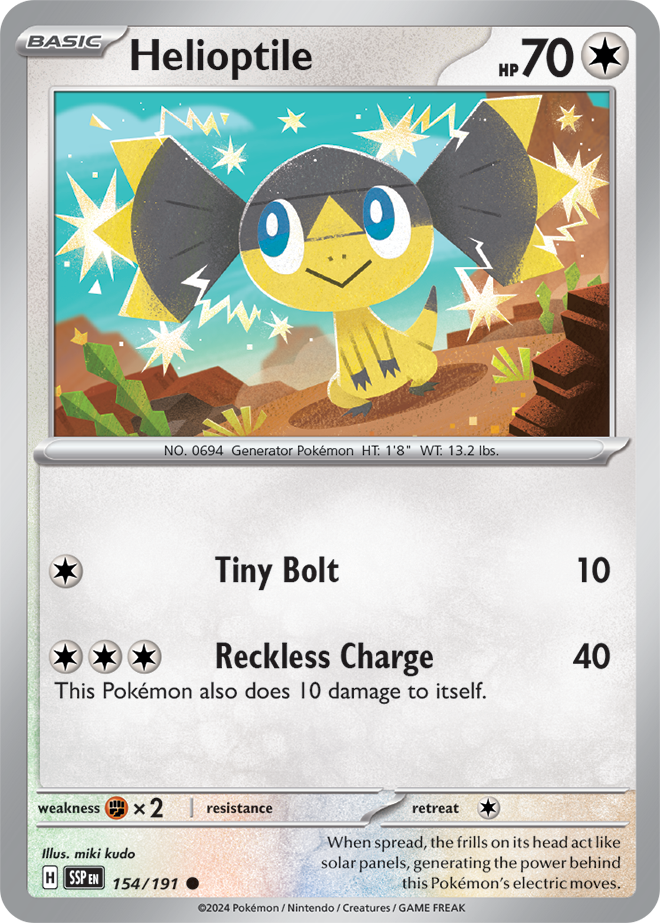 Helioptile 154/191 — Surging Sparks