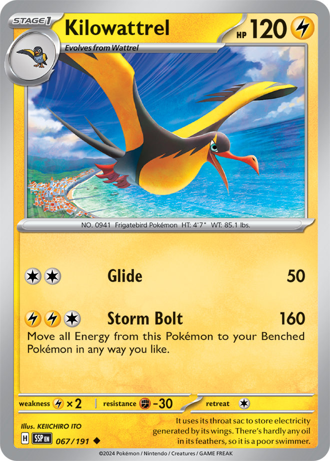 Kilowattrel 067/191 — Surging Sparks